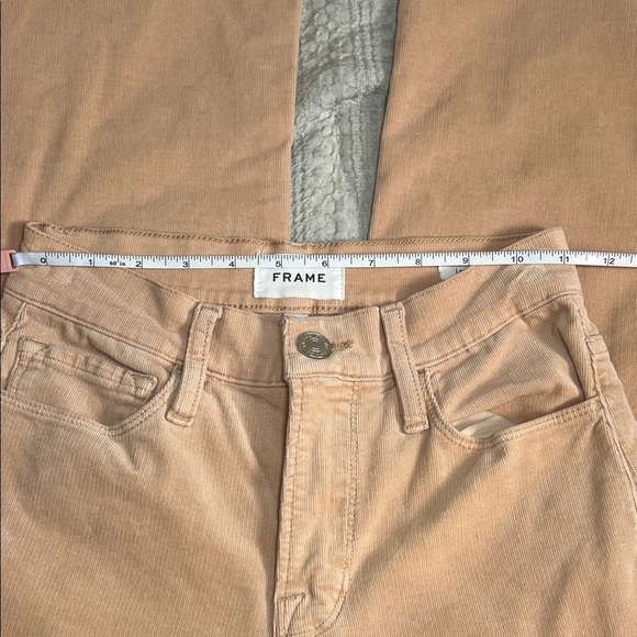 Frame Denim women’s Light blush Corduroy Pants le slim palazzo size 26 - Picture 3 of 10